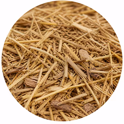 Straw and organic plant matter used to support natural organic reduction