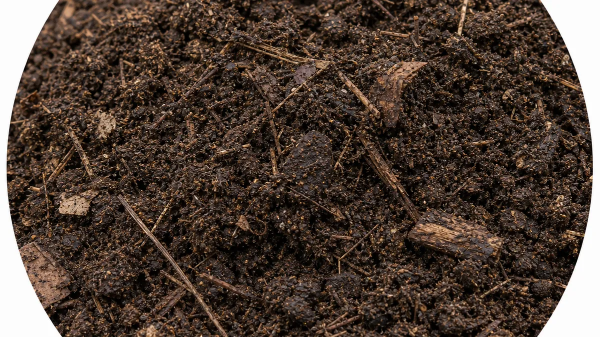 Hands holding rich living soil with new green growth